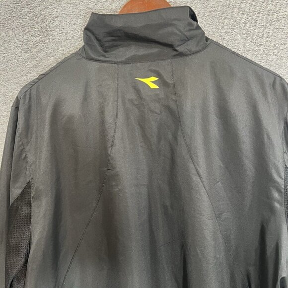 Diadora Jacket Mens XXL Black Mesh Lining Lightweight Sportswear Jogging - Picture 10 of 12